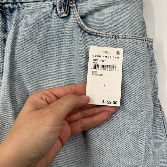 Good American Good Classic High Rise Jeans Light Wash BLUE539 NWT - Picture 5 of 8